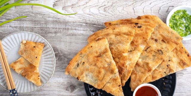 Homemade Scallion Pancake.