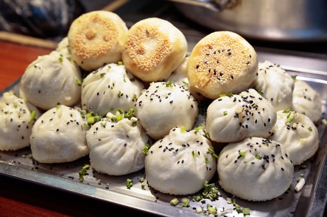 Famous Juicy Pan Fried Soup Dumplings.