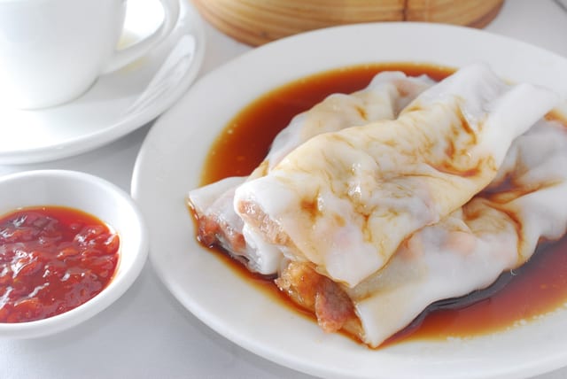 Beef Cheung Fun Rice Roll.
